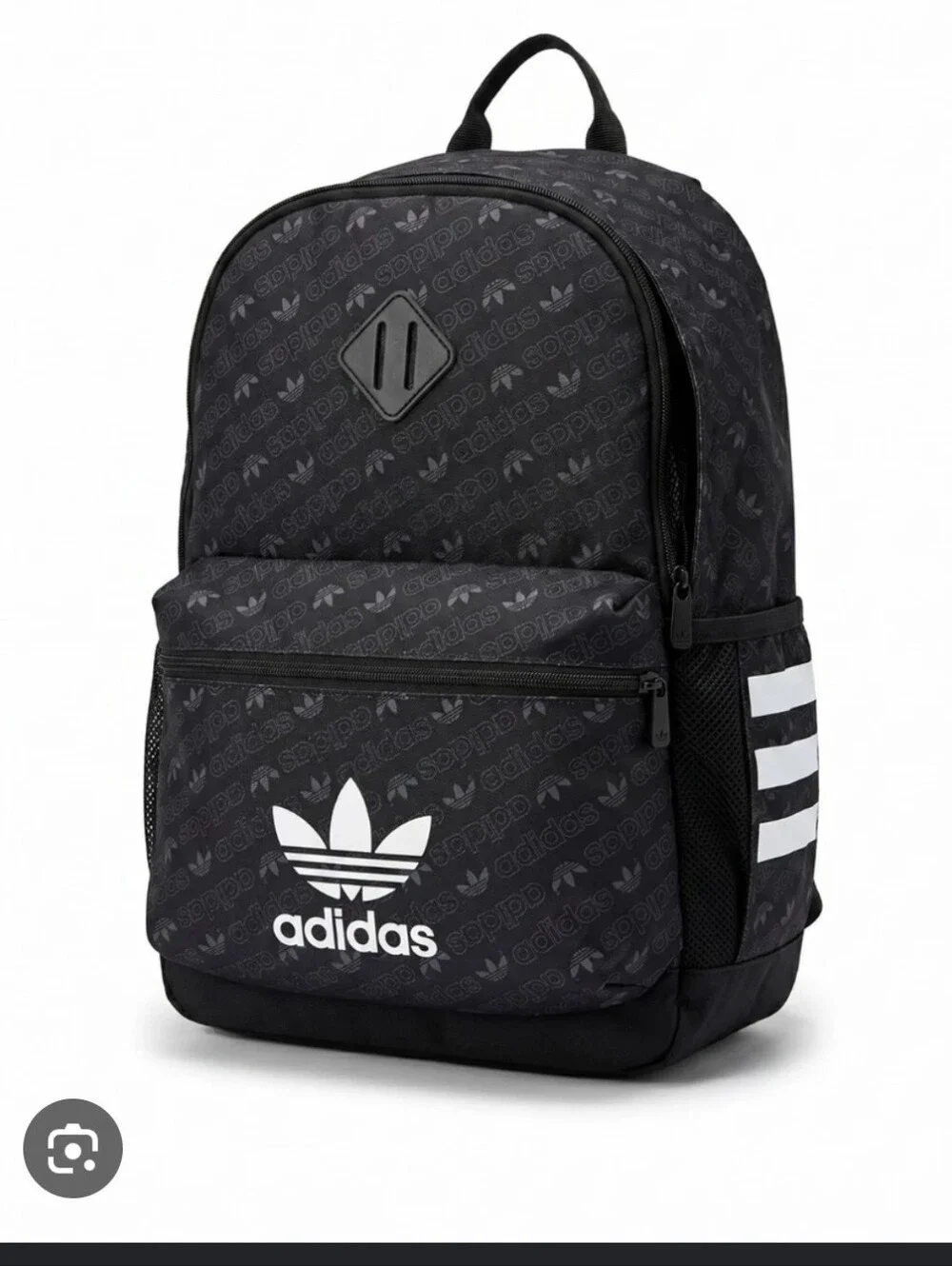 Adidas Original Base Backpack with White Trefoil Logo,One Size.